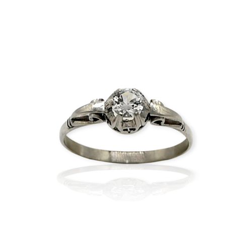 Anillo oro 18k solitario - An633 - 1,6g