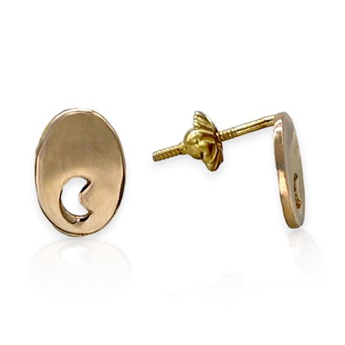 Aros oro 18k diseño moderno - Ar168 - 1,1g