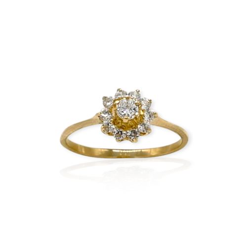 Anillo oro 18k roseta - An639 - 1,4g
