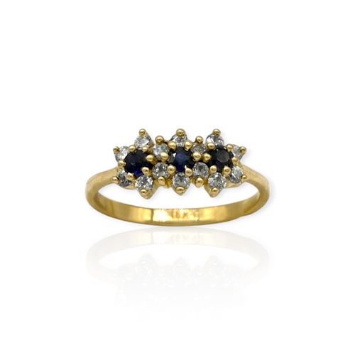 Anillo oro 18k roseta - An640 - 3,4g