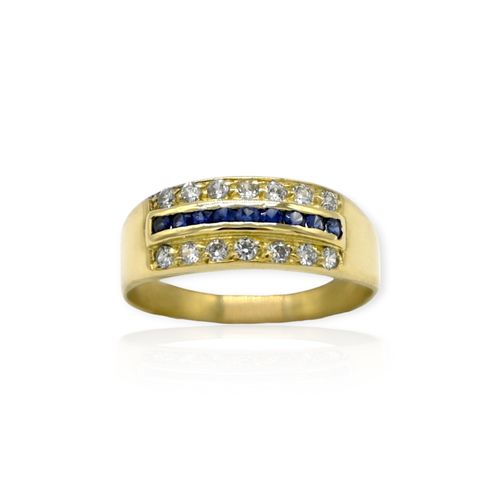 Anillo oro 18k triple medio sin fin - An644 - 4,2g