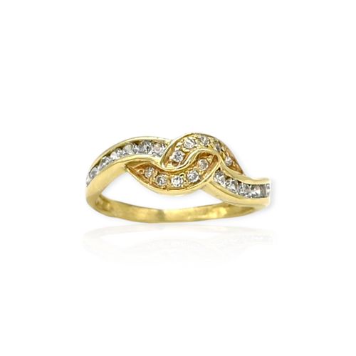 Anillo oro 18k diseño moderno - An645 - 3g