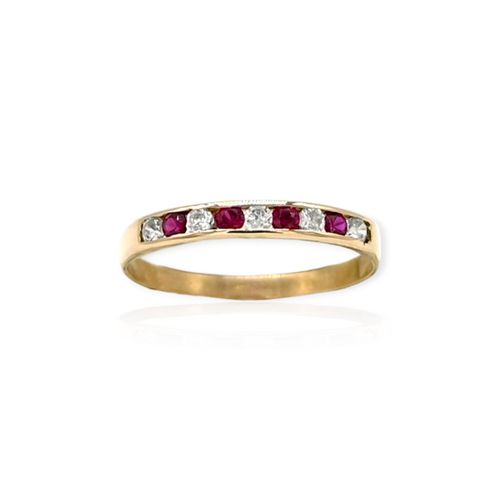 Anillo oro 18k medio sin fin - An651 - 1,1g