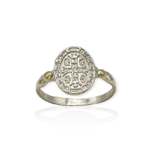 Anillo plata 925 San Benito - Ml1165 - 15d